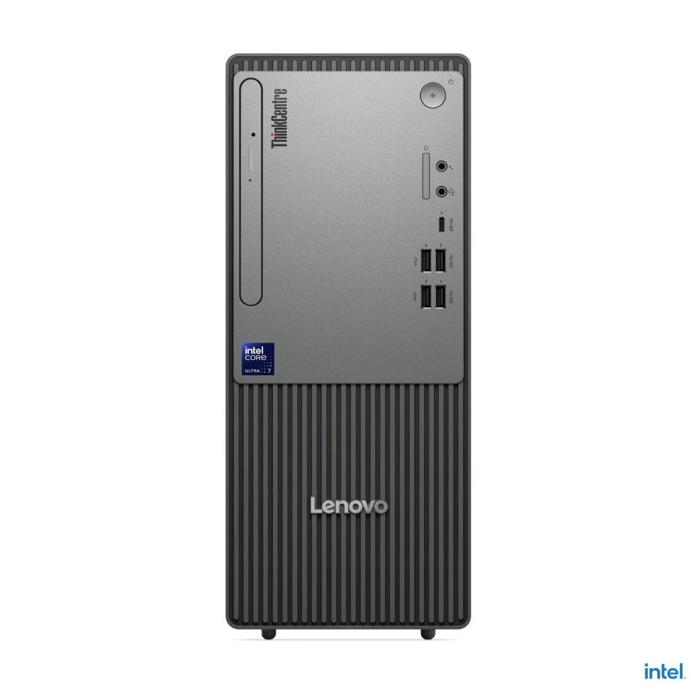 جهاز كمبيوتر مكتبي لينوفو ThinkCentre Neo 50t الجيل السادس – معالج Ultra 5 225، رام 8 جيجابايت، SSD 512 جيجابايت