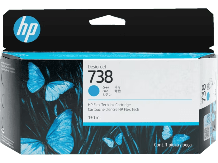 INK HP 738 130ML CYAN CRTG