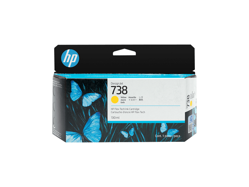 INK HP 738 130ML YELLOW CRTG