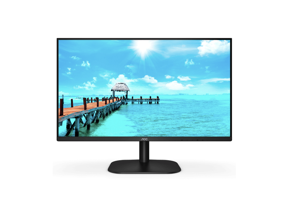 شاشة AOC 27B2H مقاس 27 بوصة، IPS، دقة FHD، 75 هرتز، HDMI، أسود