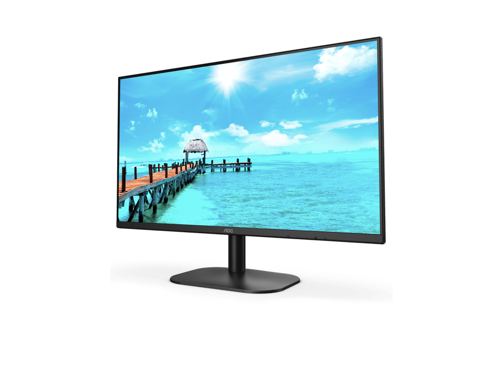 شاشة AOC 27B2H مقاس 27 بوصة، IPS، دقة FHD، 75 هرتز، HDMI، أسود