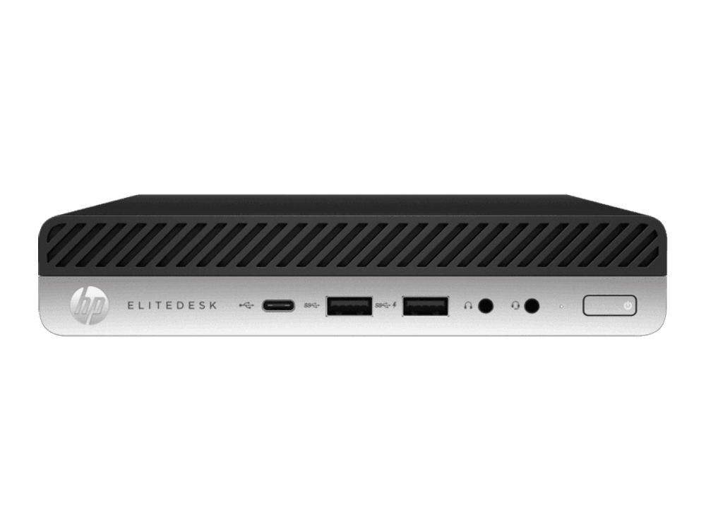 كمبيوتر مكتبي اتش بي ايليت ديسك 800 G4 ميني 35 واط كور i7-8700T رام 16 جيجابايت 1 تيرابايت اس اس دي كرت شاشة 4 جيجابايت ار اكس 560 اكس دوس