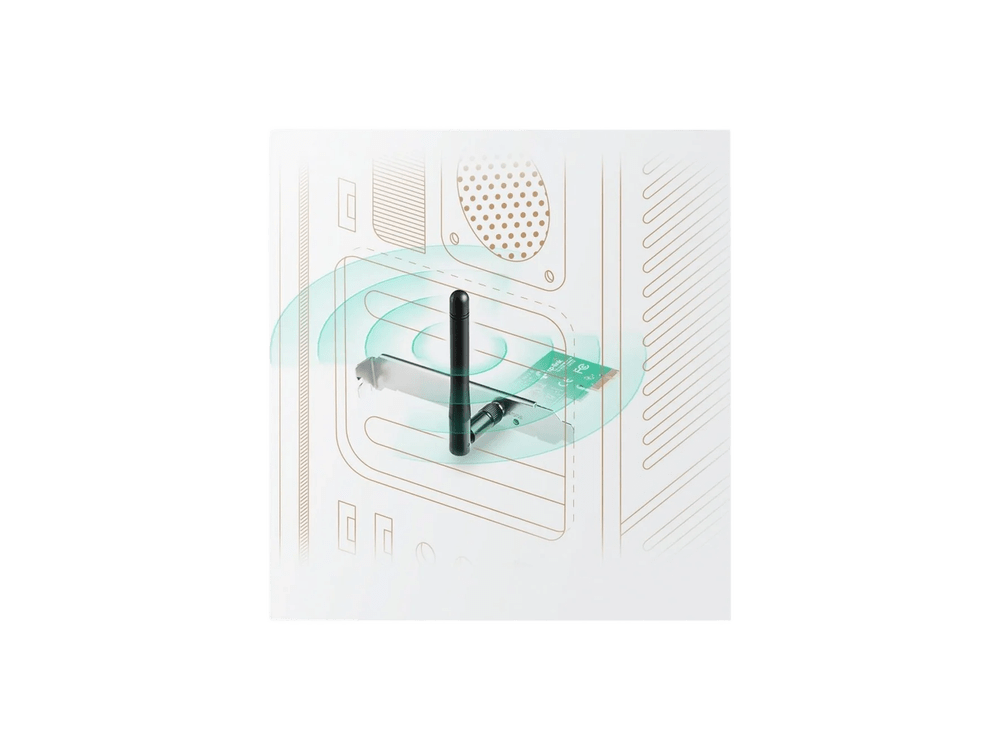 محول لاسلكي TP-Link TL-WN781ND بسرعة 150 ميجابت/ثانية وواجهة PCI Express