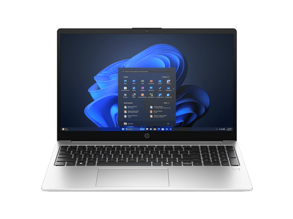 لابتوب HP 250R G10 (CA2X8ES) - معالج Intel Core 7 150U، ذاكرة 16GB، تخزين 512GB SSD، شاشة 15.6 بوصة FHD، DOS، فضي