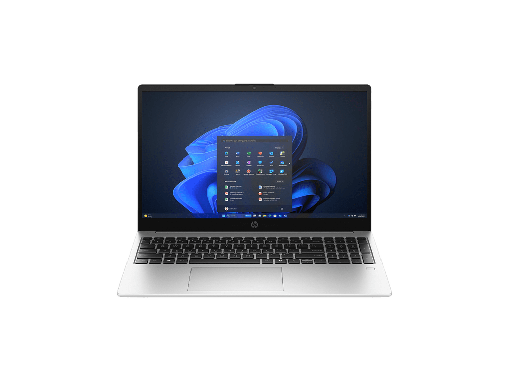 لابتوب HP 250R G10 (CA2X8ES) - معالج Intel Core 7 150U، ذاكرة 16GB، تخزين 512GB SSD، شاشة 15.6 بوصة FHD، DOS، فضي