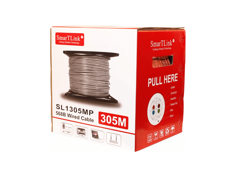كابل شبكة إيثرنت سمارت لينك SmartLink SL1305MP فئة Cat 6 UTP بطول 305 م