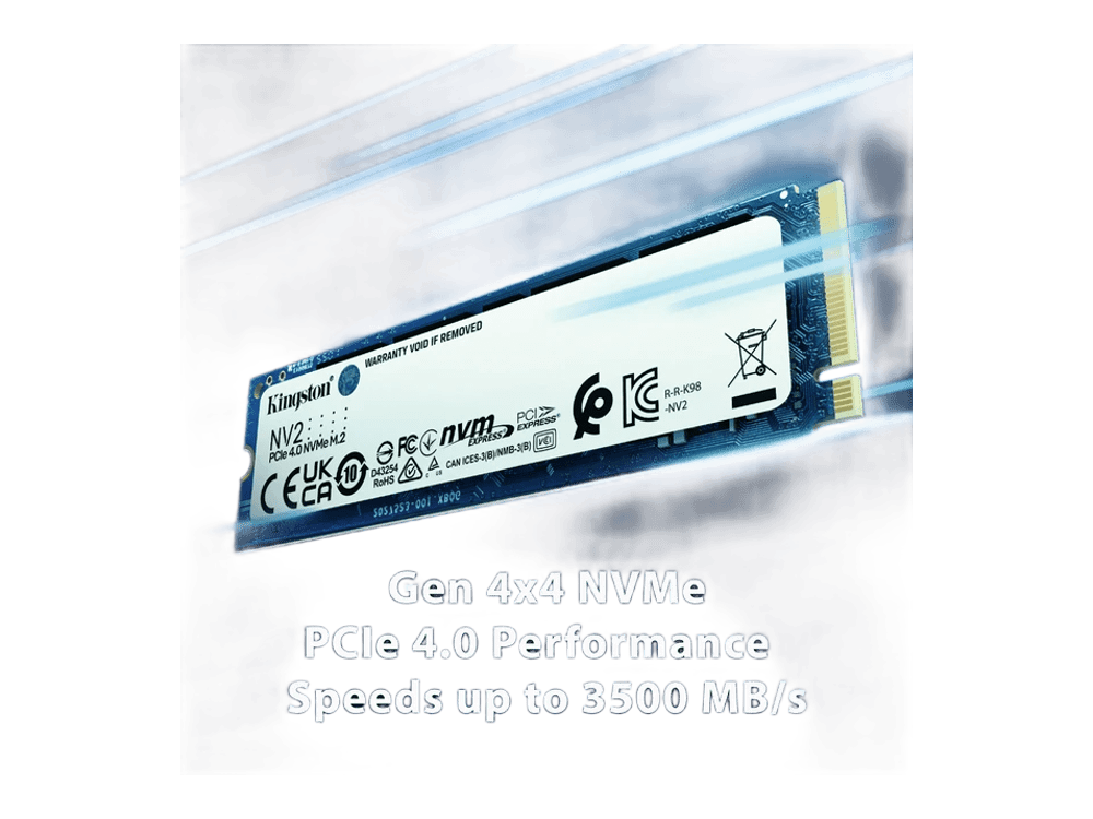 كينغستون NV2 وحدة تخزين داخلية اس اس دي 1 تيرابايت M.2 2280 NVMe PCIe 4.0 طراز SNV2S/1000G