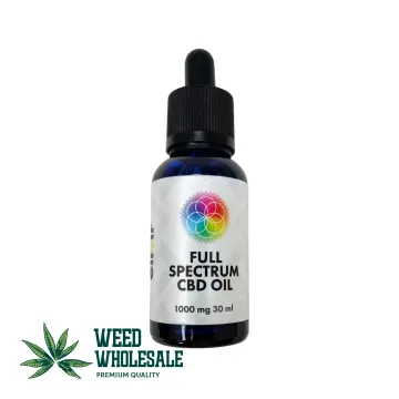 A 30ml bottle of Elixir Full Spectrum CBD Oil featuring a black dropper cap.