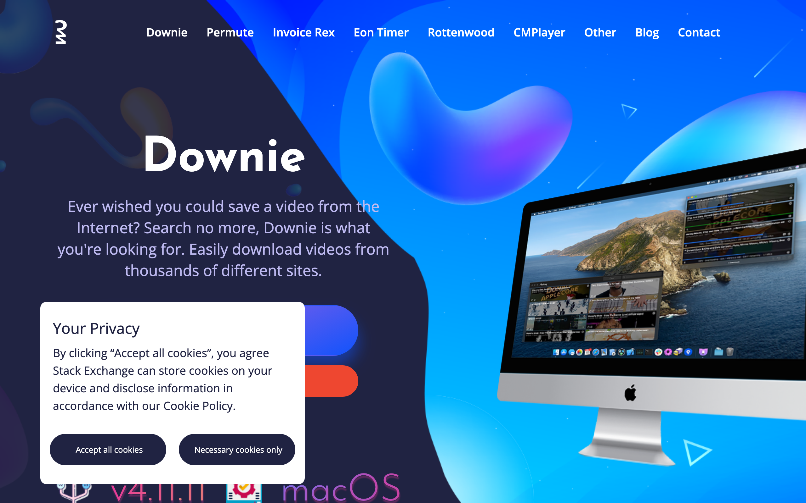 Downie Mac 網路影片下載工具介面截圖