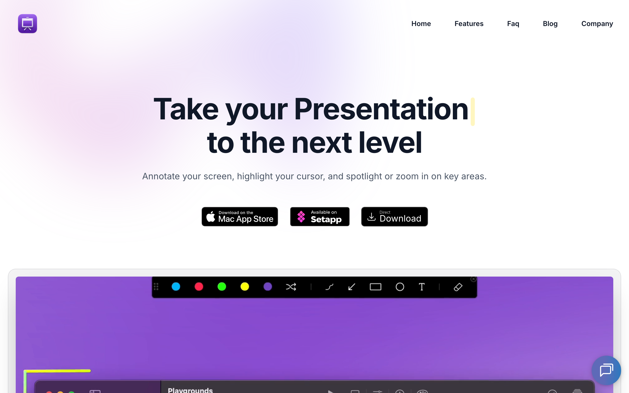 Presentify Mac 螢幕標註工具介面截圖