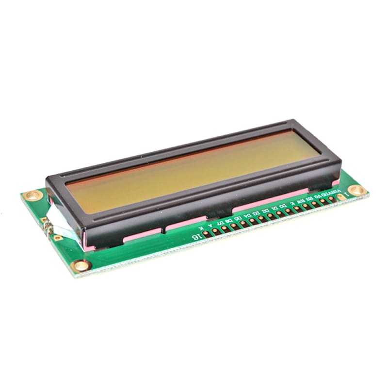 1602 16x2 Character LCD Display Module Yellow Backlight