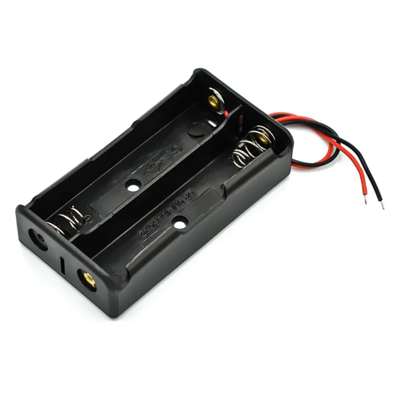 2-Slot 18650 Battery Holder with Wire