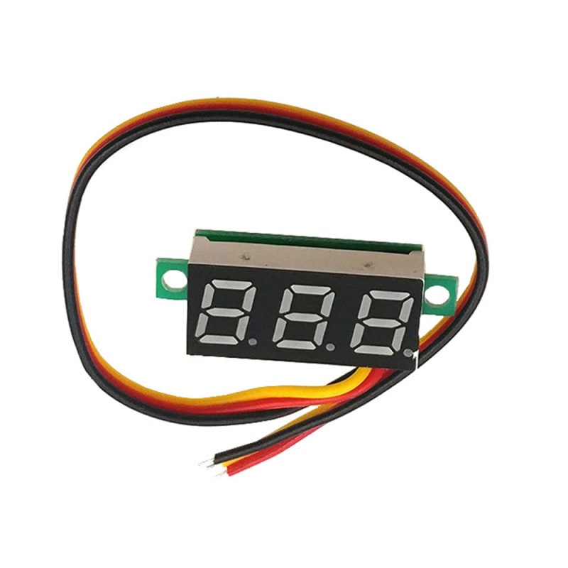 0.28 Inch 3-Wire DC Digital Voltmeter 0-100V LED Panel Meter
