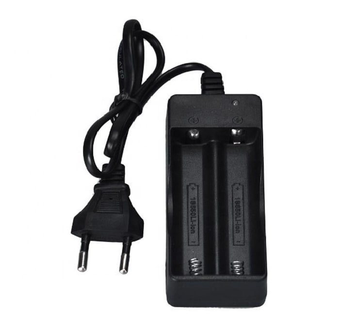 18650 2-Slot Li-Ion Battery Charger 3.7V 110V/220V EU Plug