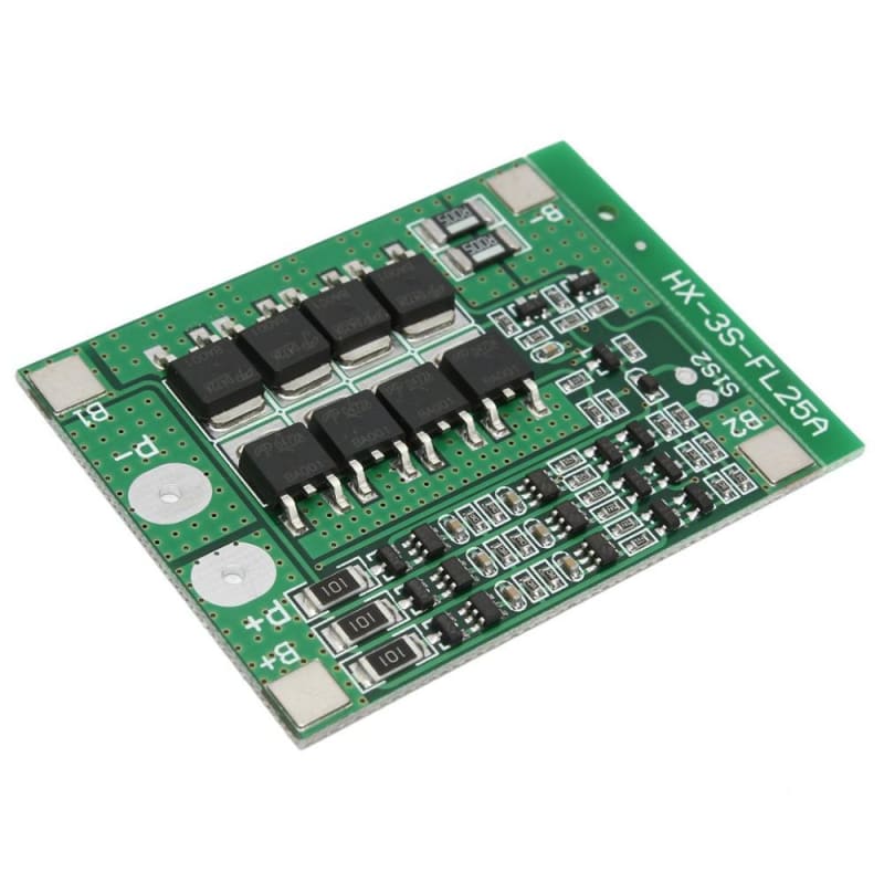 3S 25A 18650 Li-Ion BMS Battery Protection Board with Balancing