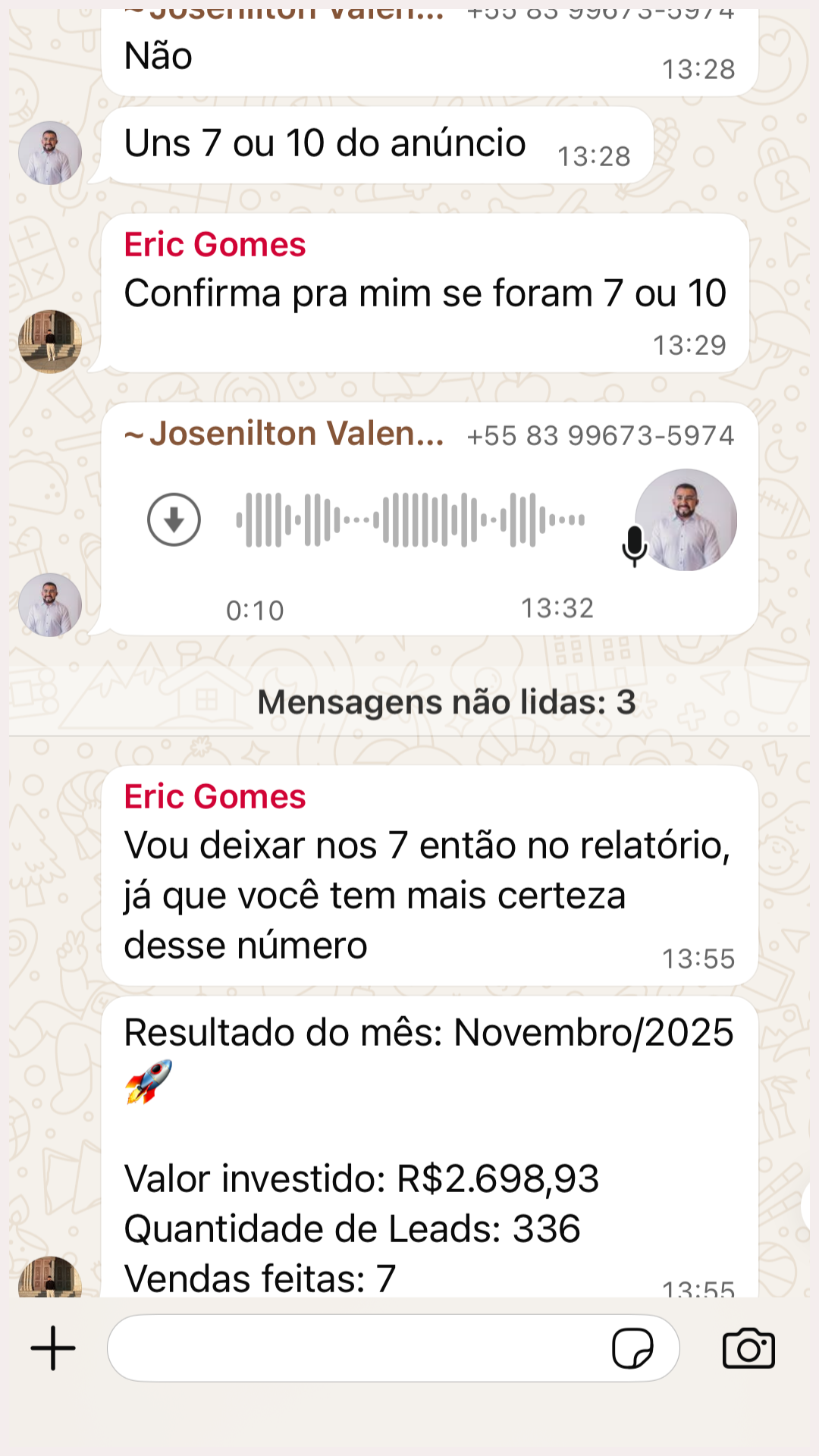 Print WhatsApp cliente