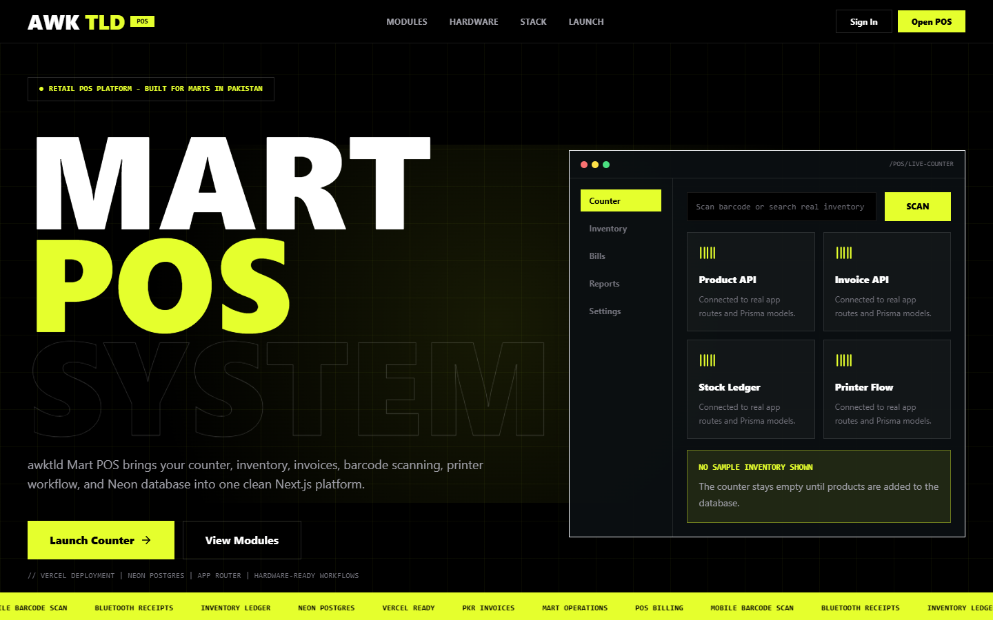 AWK TLD Mart POS