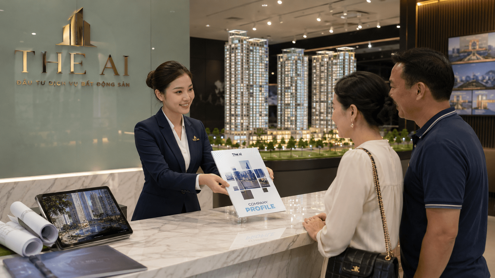 Một cuốn brand guidelines mở ra với hệ thống quy chuẩn logo, màu sắc và bố cục