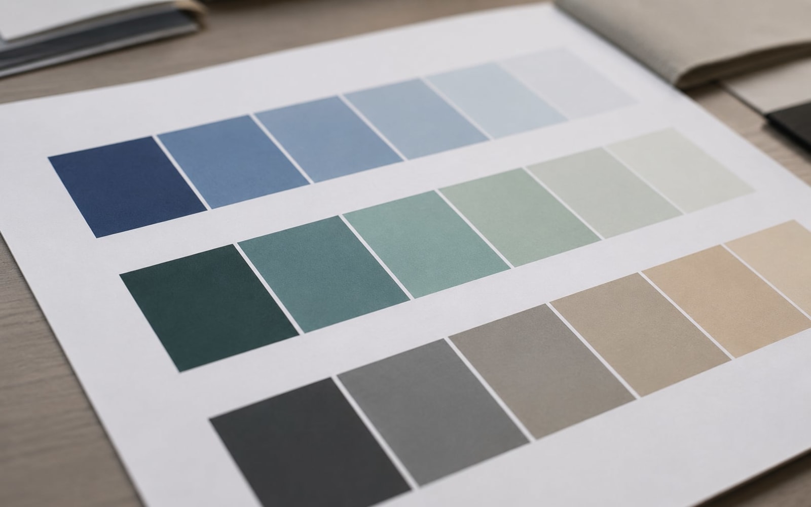 Cận cảnh một trang cẩm nang thương hiệu trình bày bảng màu với mã HEX và CMYK cho từng màu