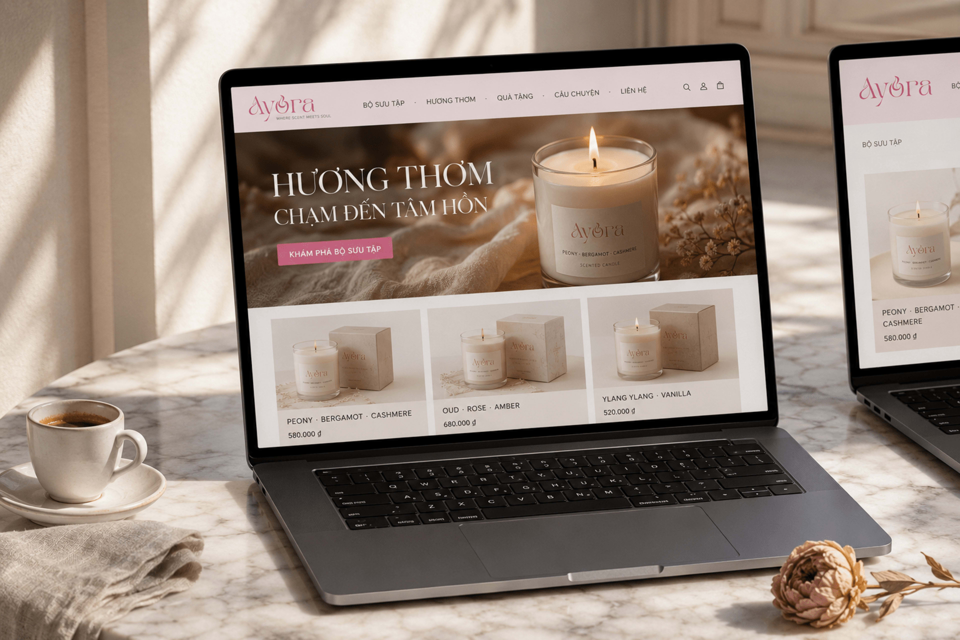 Website ayora.vn trên Macbook