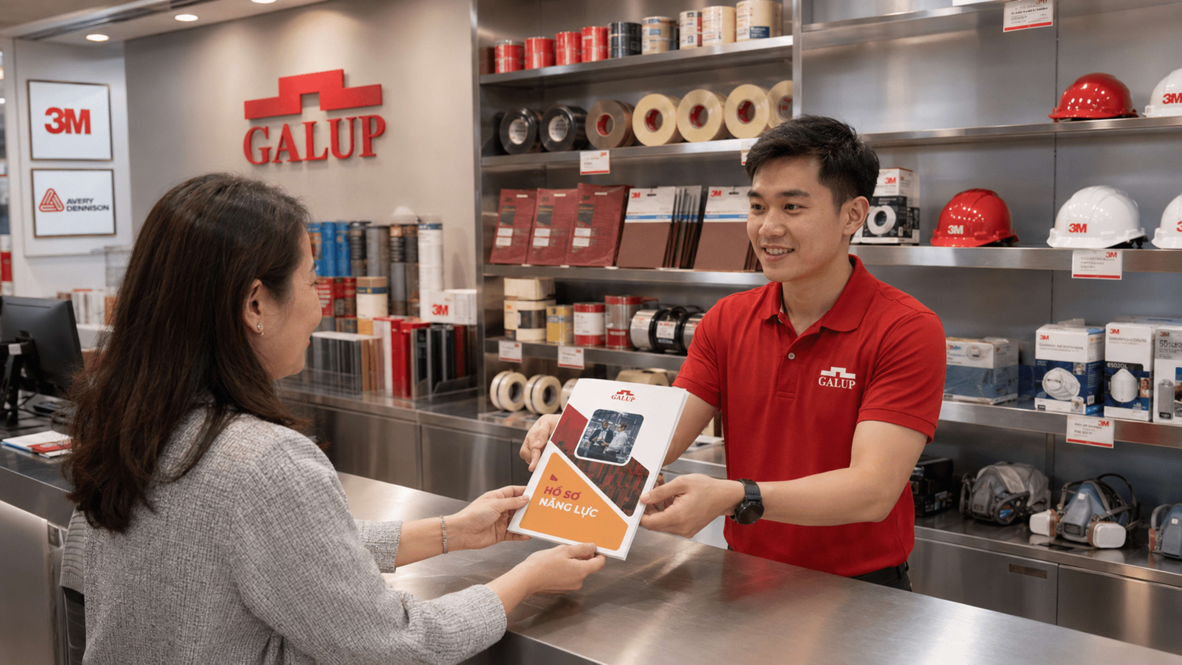 Showroom Bình Hưng Hòa — trao profile cho khách doanh nghiệp