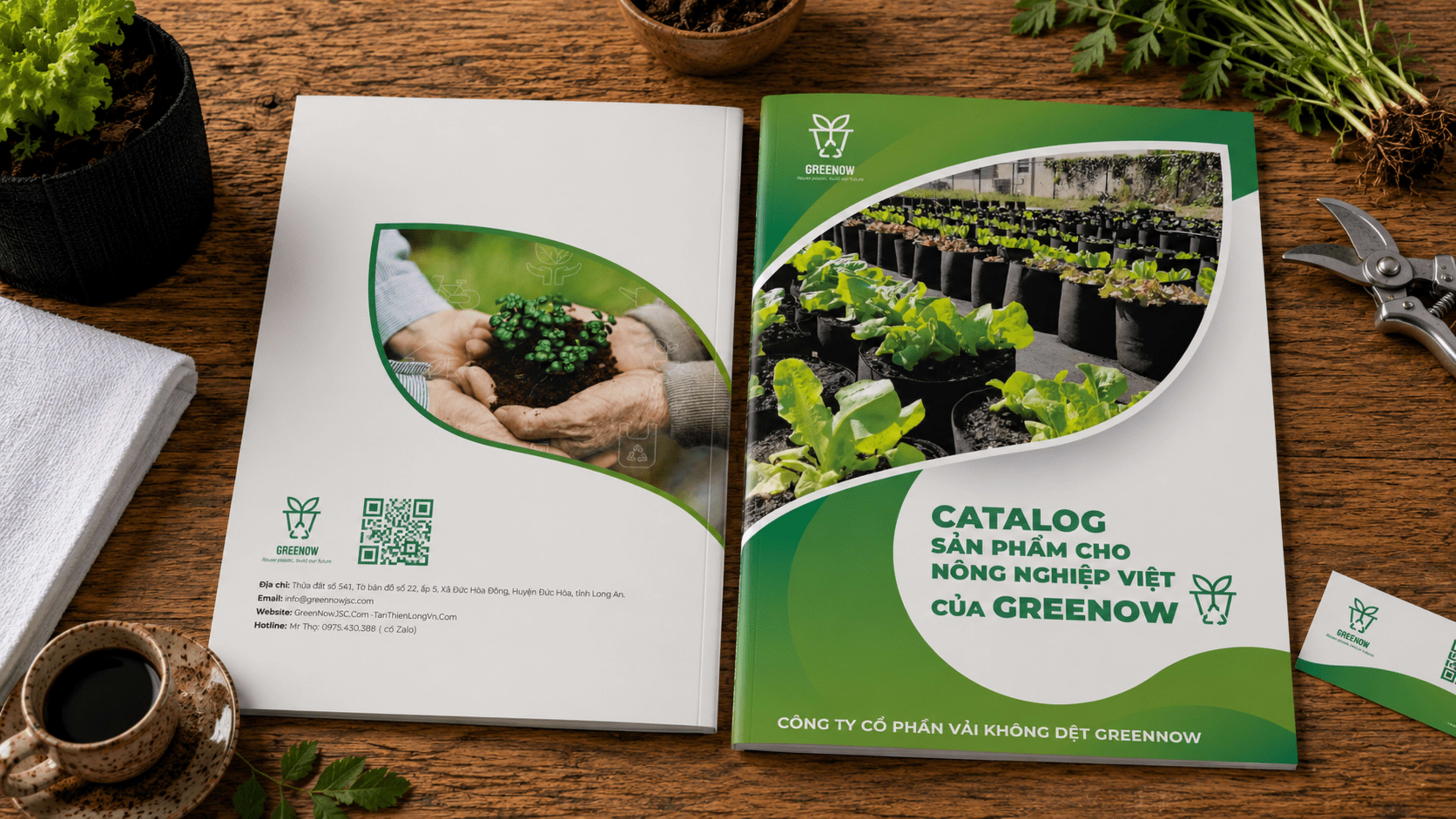 Bìa cuối — GREENNOW · Đức Hoà Long An · info@greennowjsc.com · GreenNowJSC.Com · Hotline Mr Thọ 0975.430.388 (Zalo)