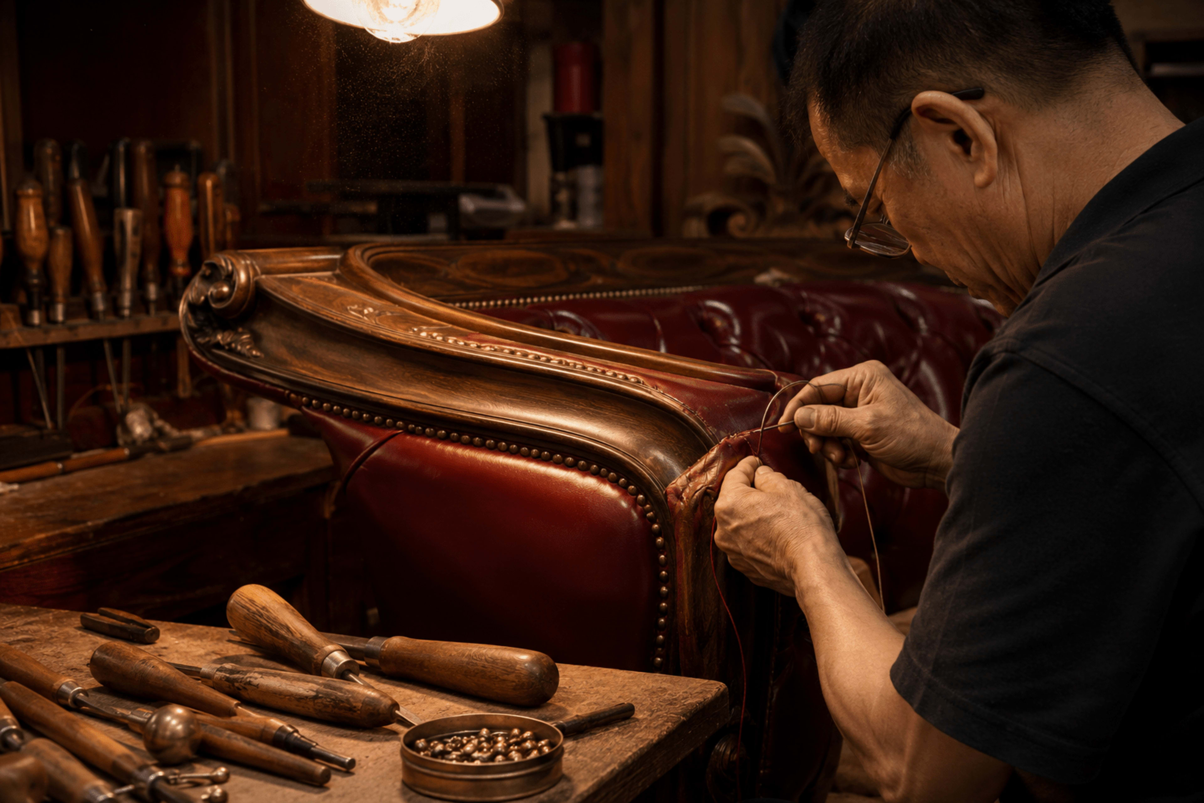Bàn tay người thợ may ghế