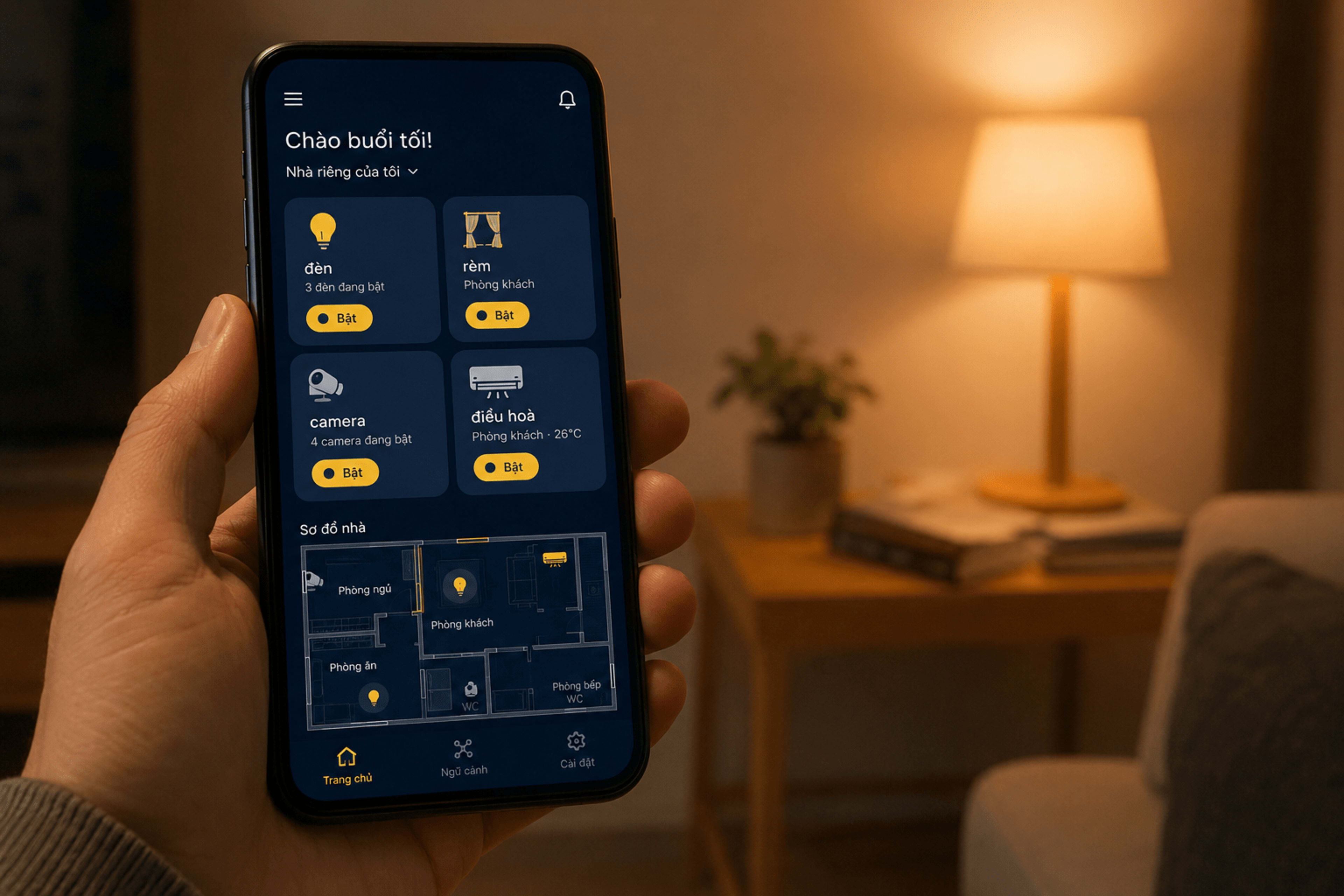 App điều khiển trong tay
