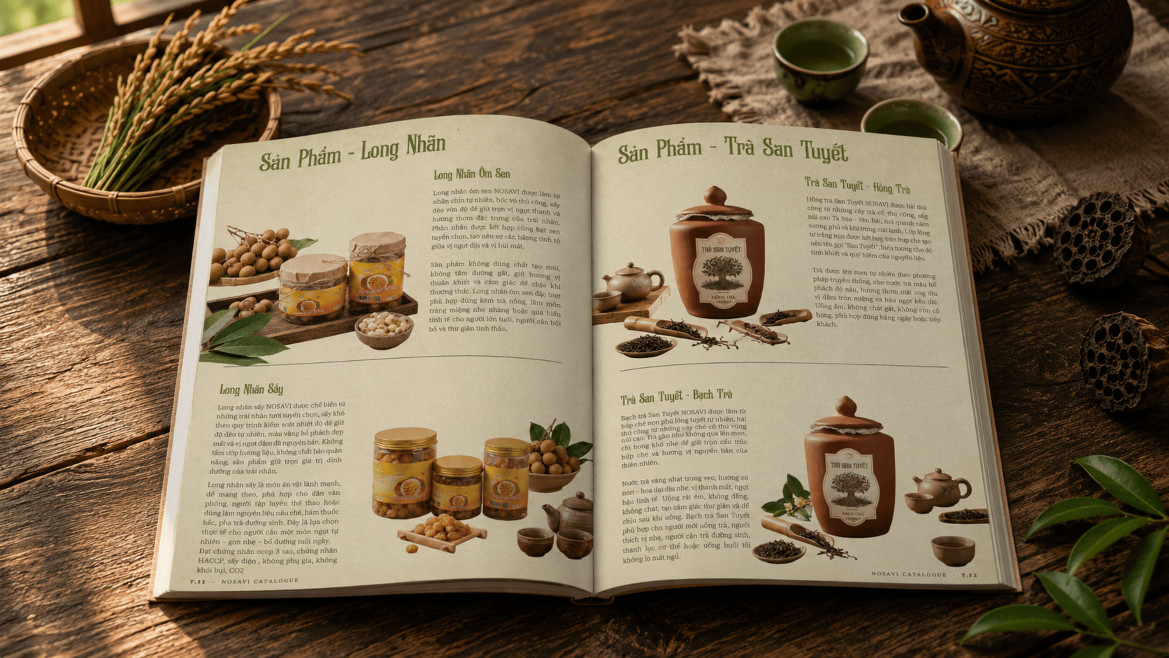Long Nhãn Ôm Sen, Long Nhãn Sấy HACCP · Trà San Tuyết Tà Xùa — Hồng Trà, Bạch Trà