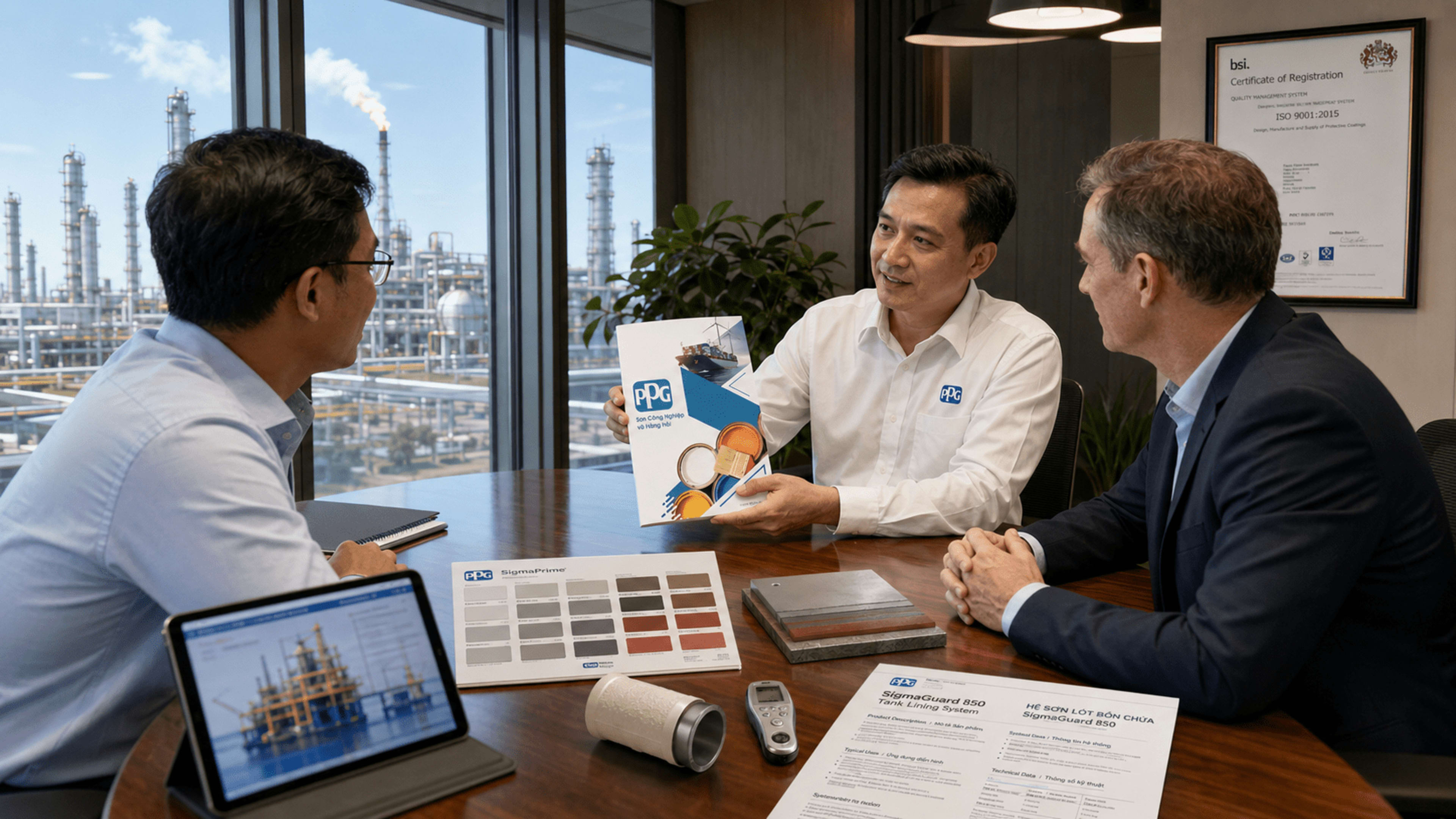 Pitch buyer EPC Dung Quất tại phòng họp dự án