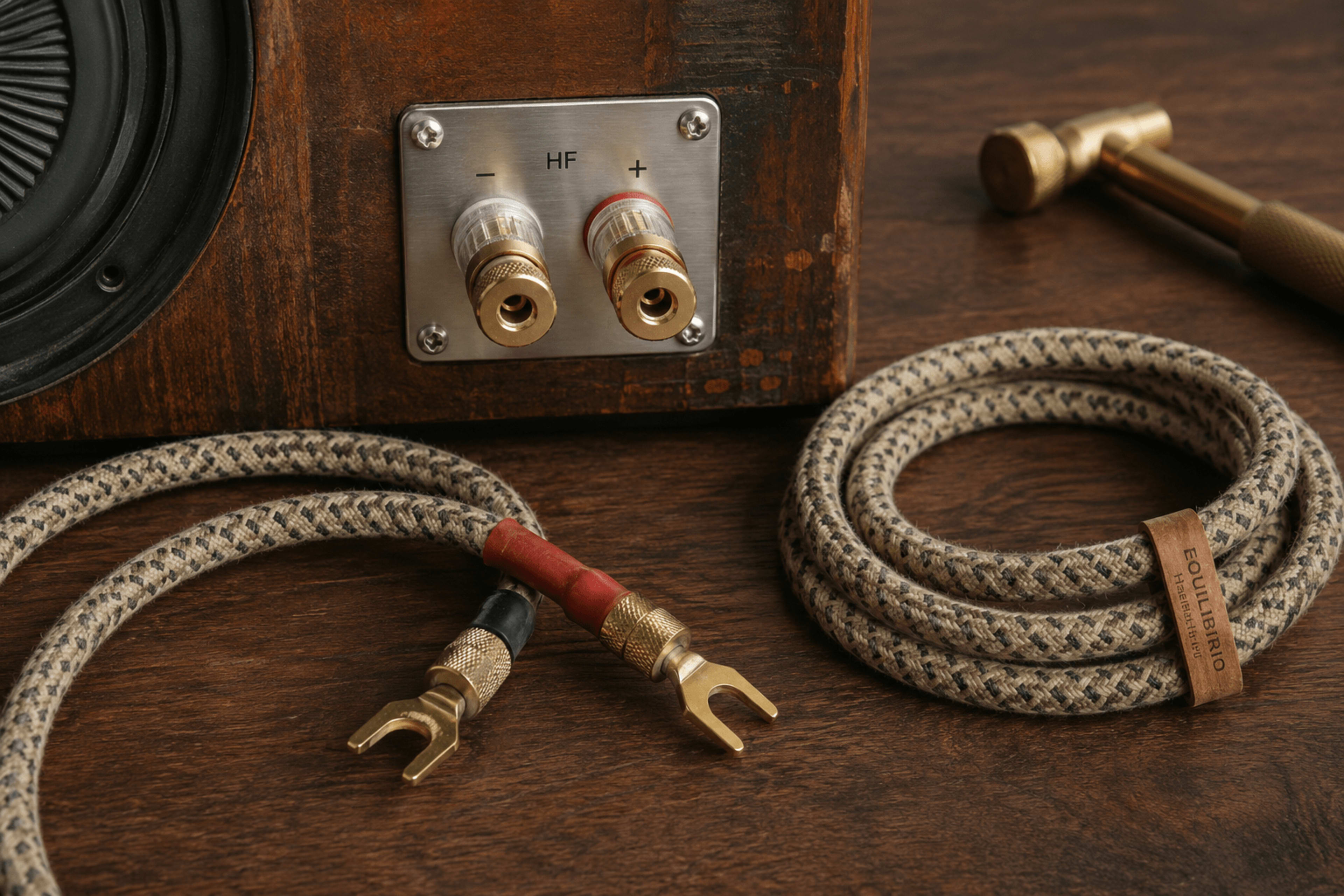 Cable speaker thick braided và binding posts
