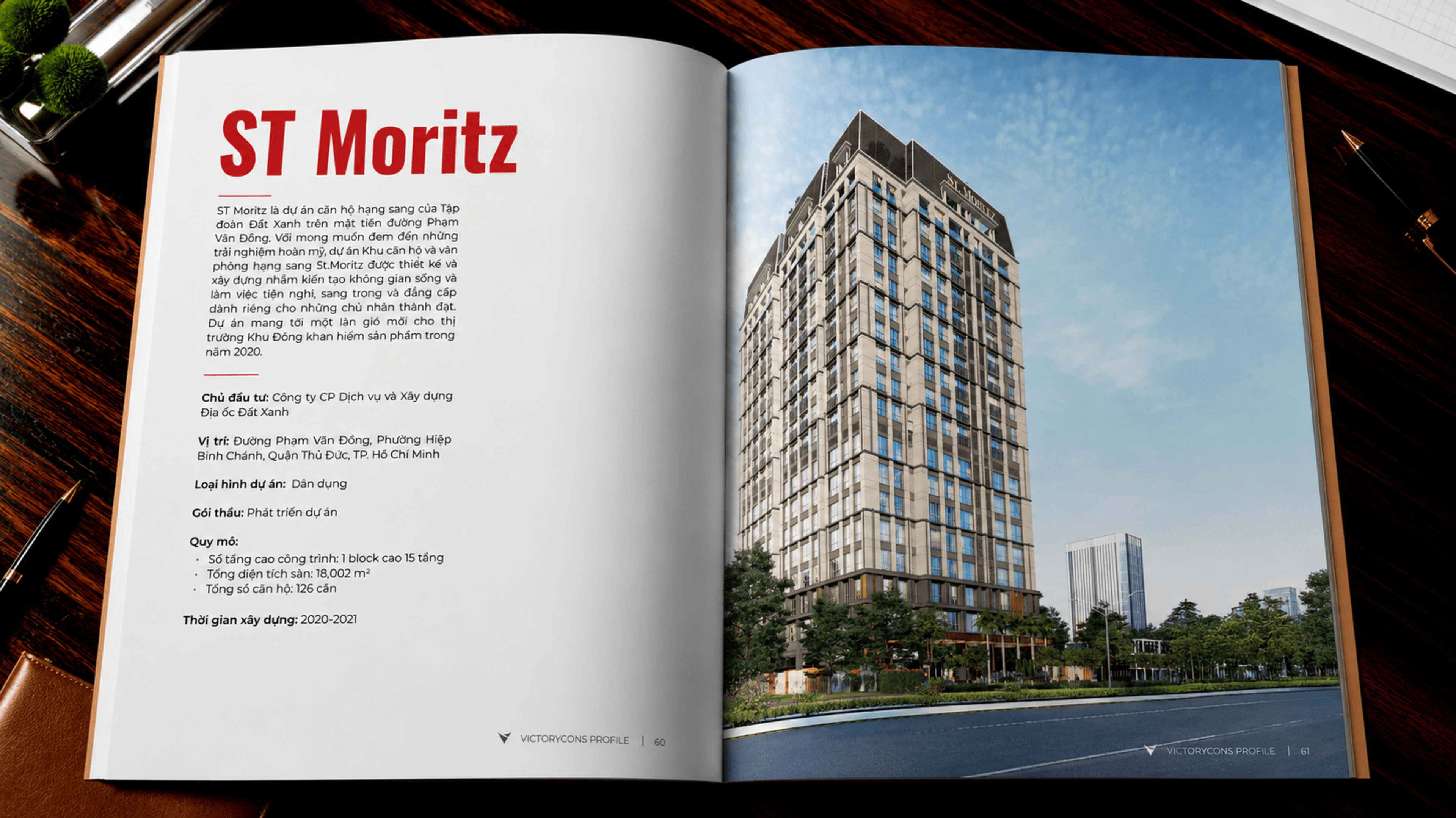 ST MORITZ — căn hộ hạng sang Tập đoàn Đất Xanh trên mặt tiền Phạm Văn Đồng, P. Hiệp Bình Chánh, Q. Thủ Đức TP.HCM, block 15 tầng 126 căn 18.002m² sàn, ảnh tòa cao kính nâu vàng đứng