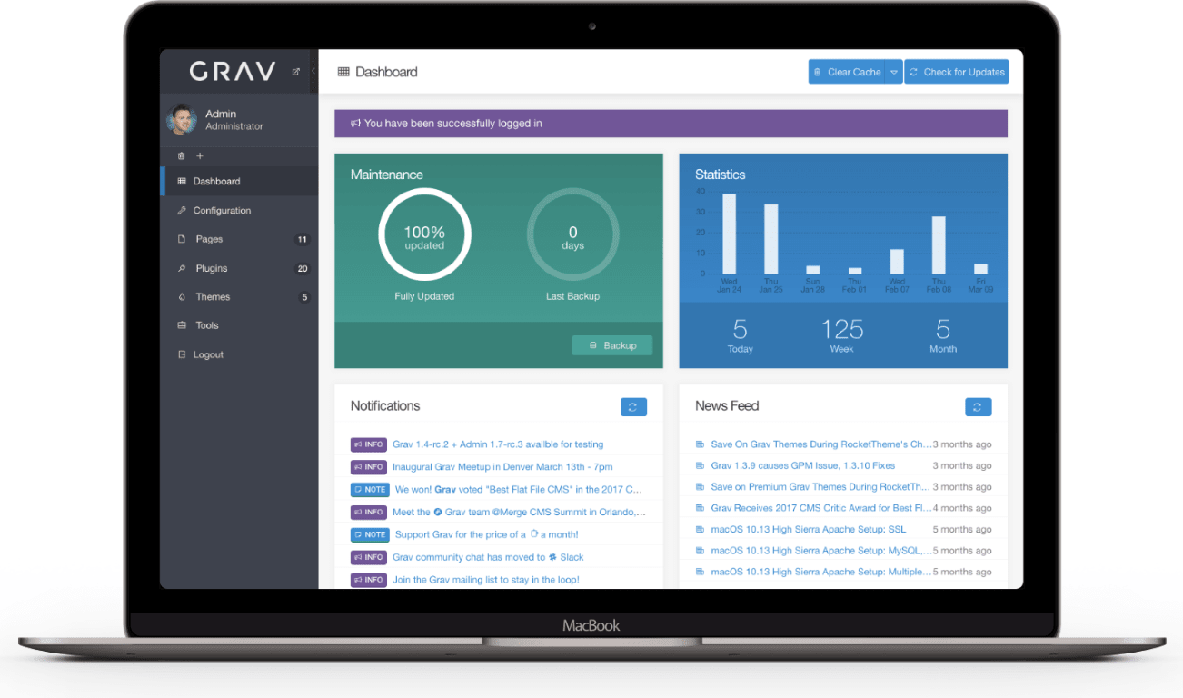 Grav is a modern open source flat-file CMS