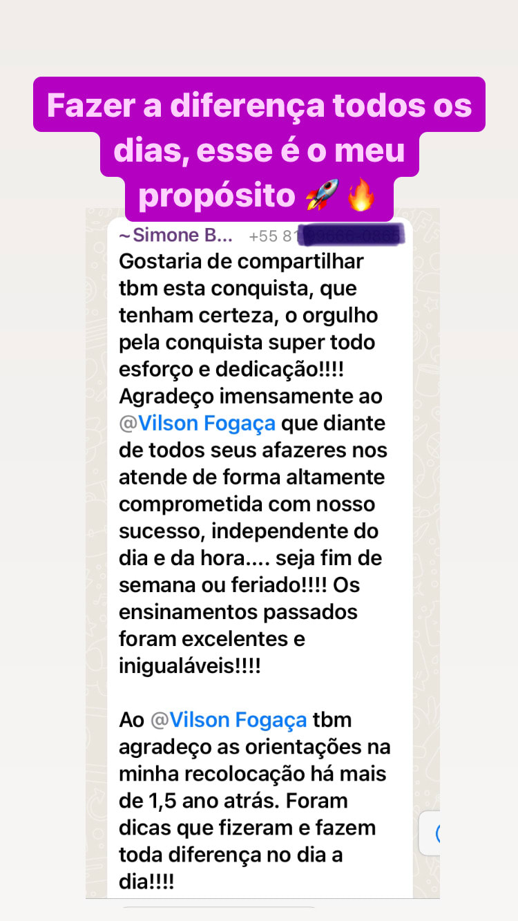 Simone · recolocação com apoio Yokoten