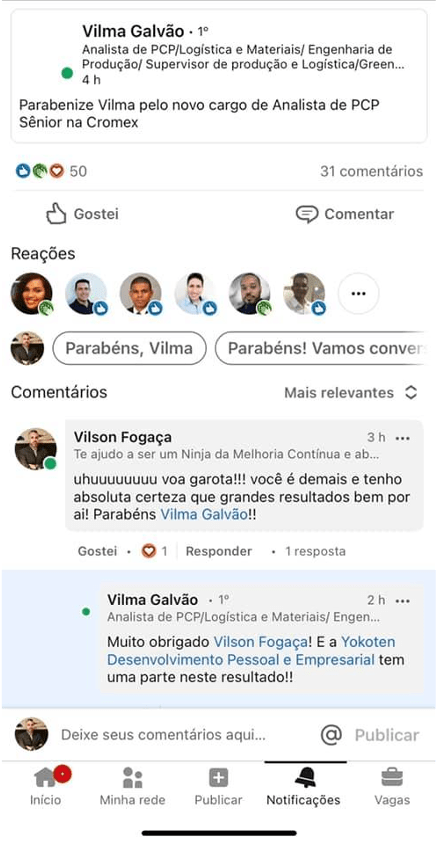 Vilma Galvão · Analista de Processos
