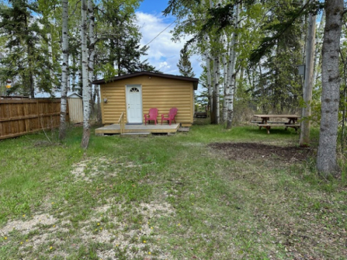 Cabin front yard