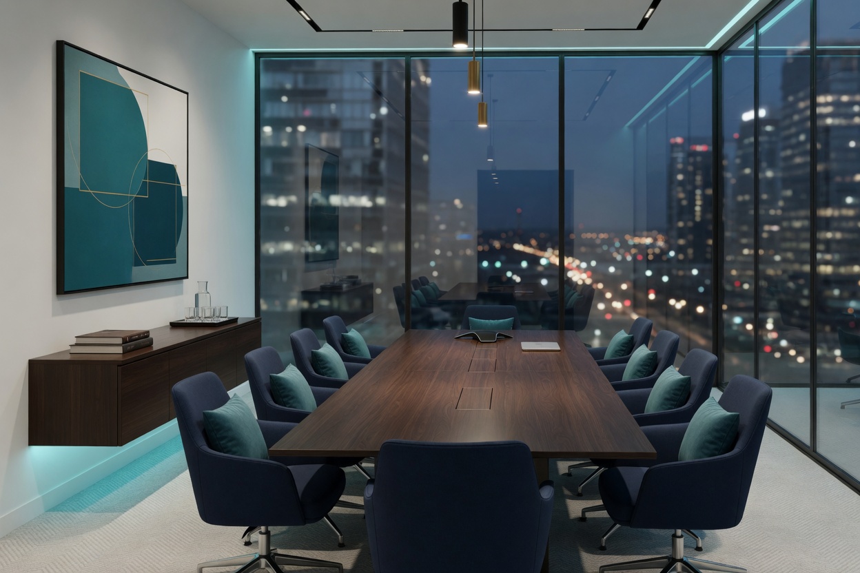 Modern law firm conference room