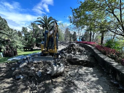 В Сочи начались работы по благоустройству Приморского парка