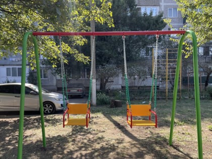 В Динском сельском поселении в рамках муниципальной программы "Формирование городской современной среды" за счет средств местного бюджета благоустроена детская игровая пл