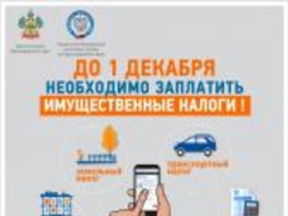 Уплатить имущественные налоги необходимо до 1 декабря 2022 года!