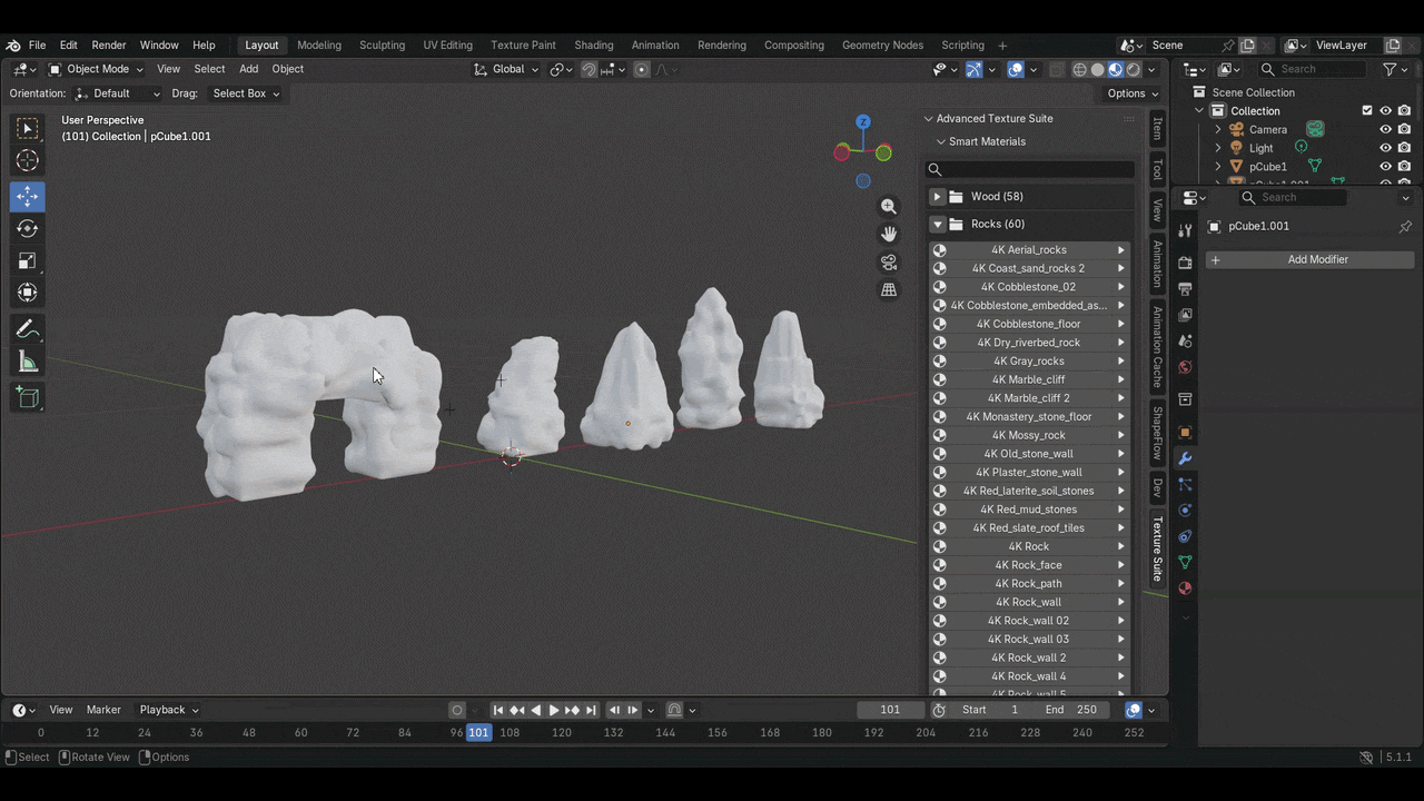 Rock texture animation