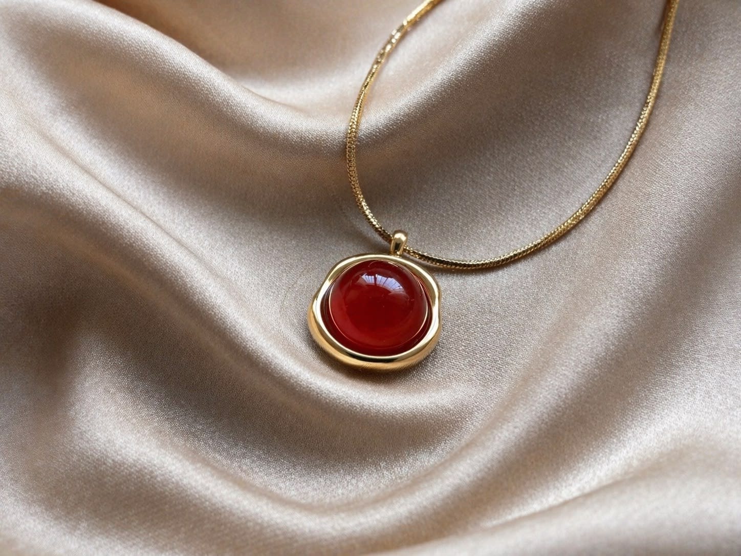 MOON STONE – Collier Élégance Bordeaux