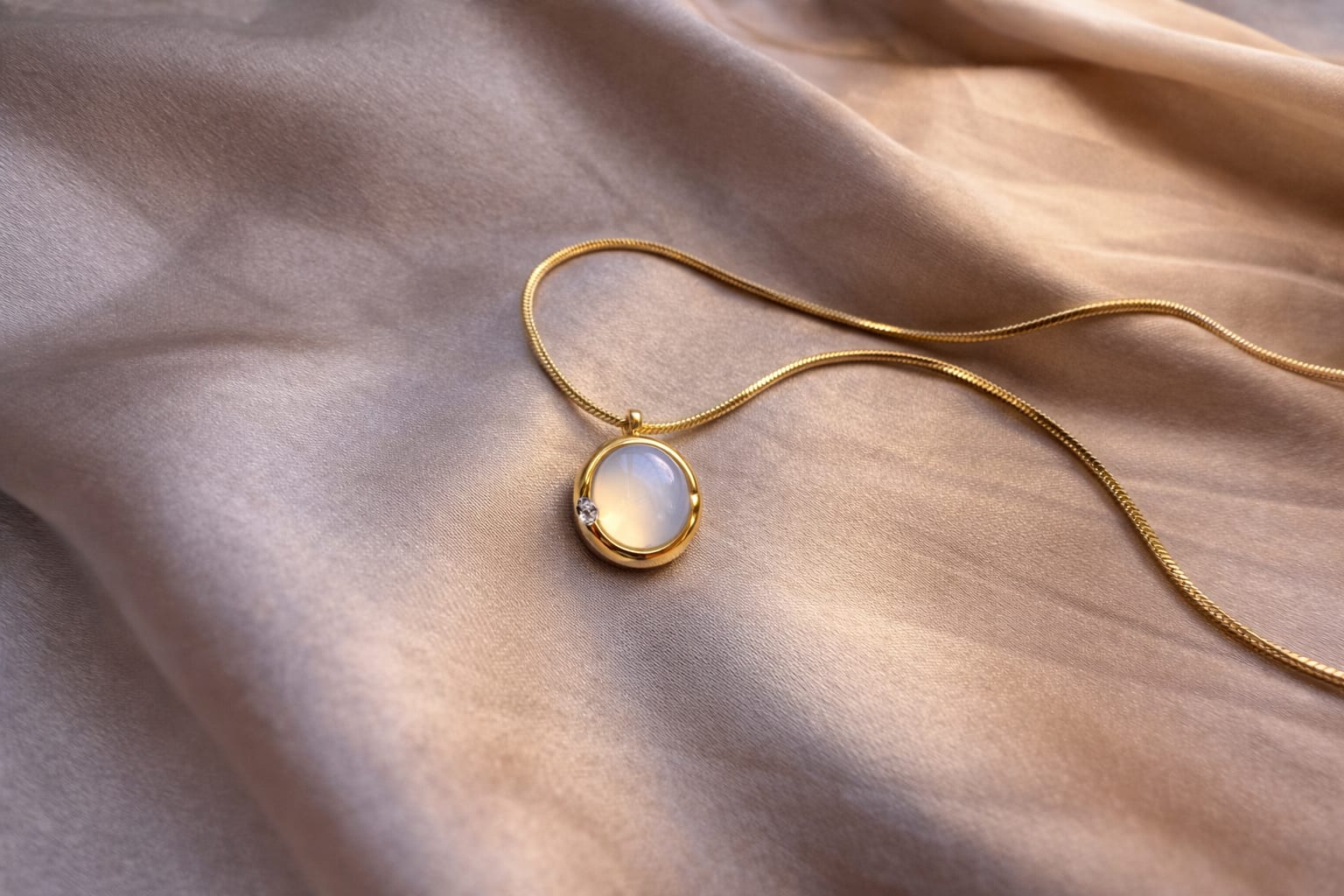 Collier MoonStone Élégance Avec Diamant — photo 1