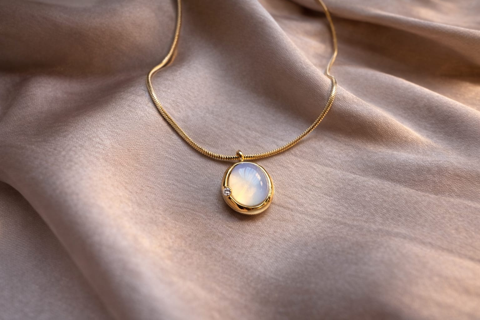 Collier MoonStone Élégance Avec Diamant — photo 2