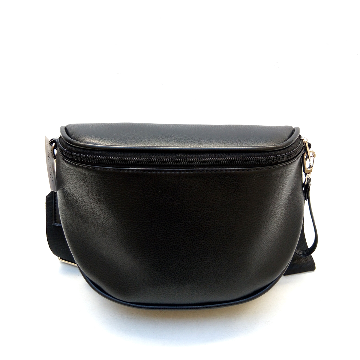 Bandolera Rinonera Mujer Negra Cuero Vegano | Negro