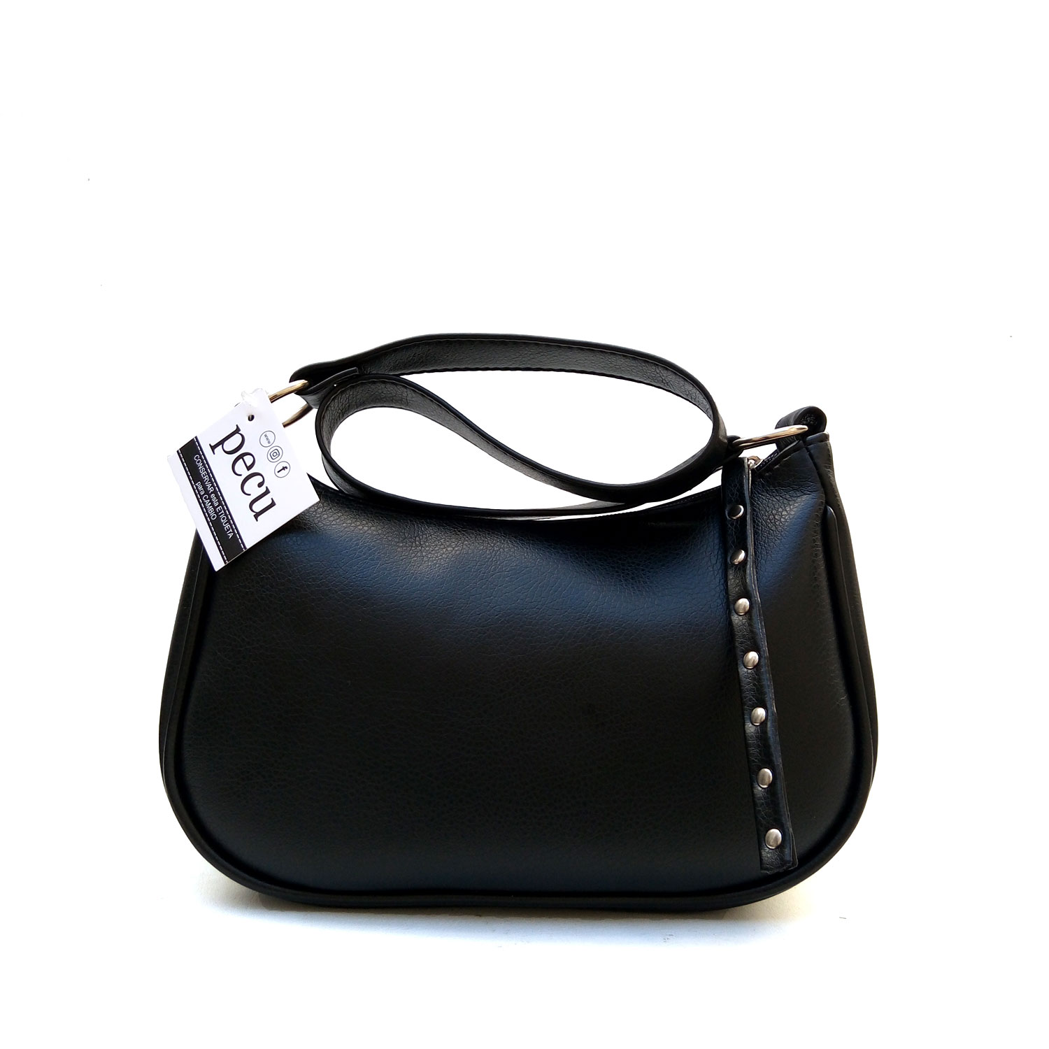 Cartera Hobo Aros Cuero Eco | Negro