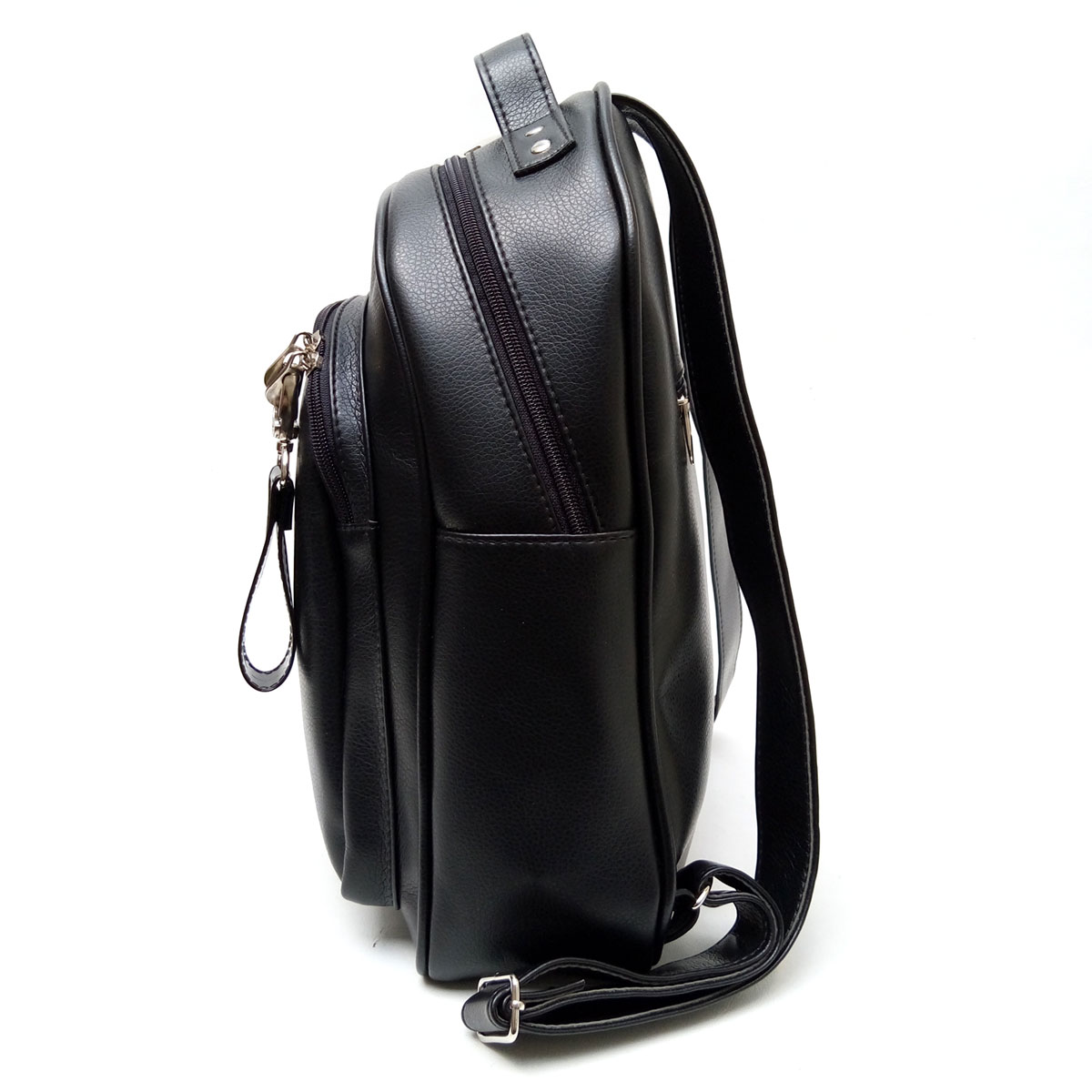 Mochila Xl Cuero Eco Bolsillo Tirador