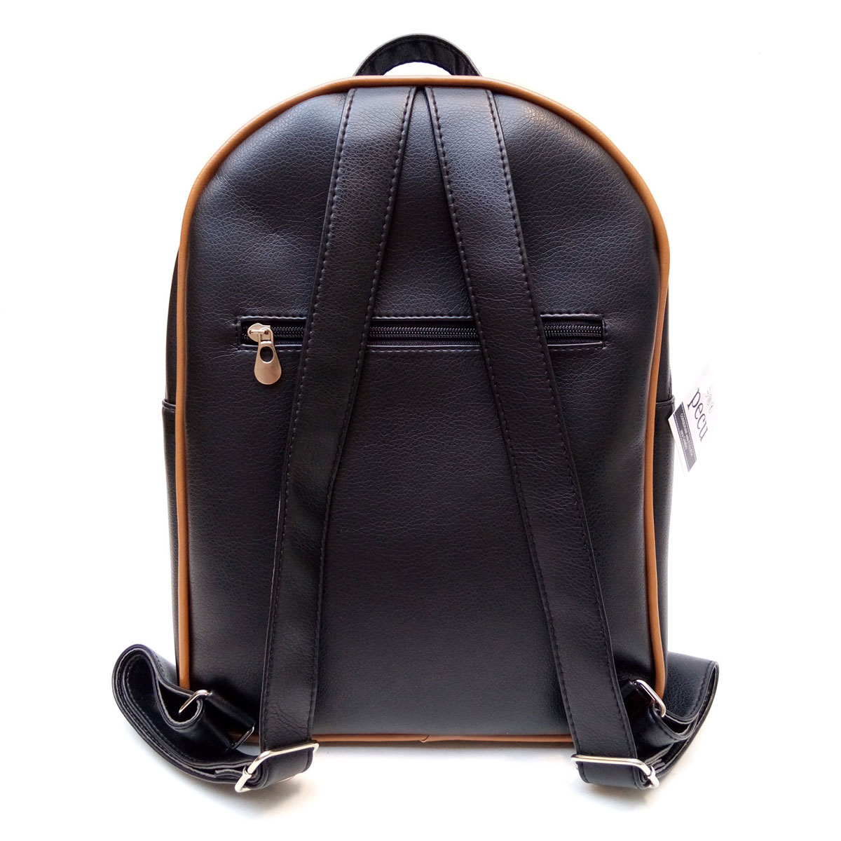Mochila Xl Cuero Eco Bolsillo Tirador