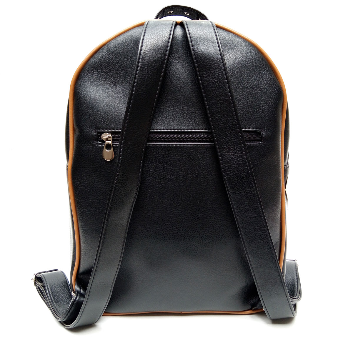 Mochila Xl Cuero Eco Bolsillo Tachitas