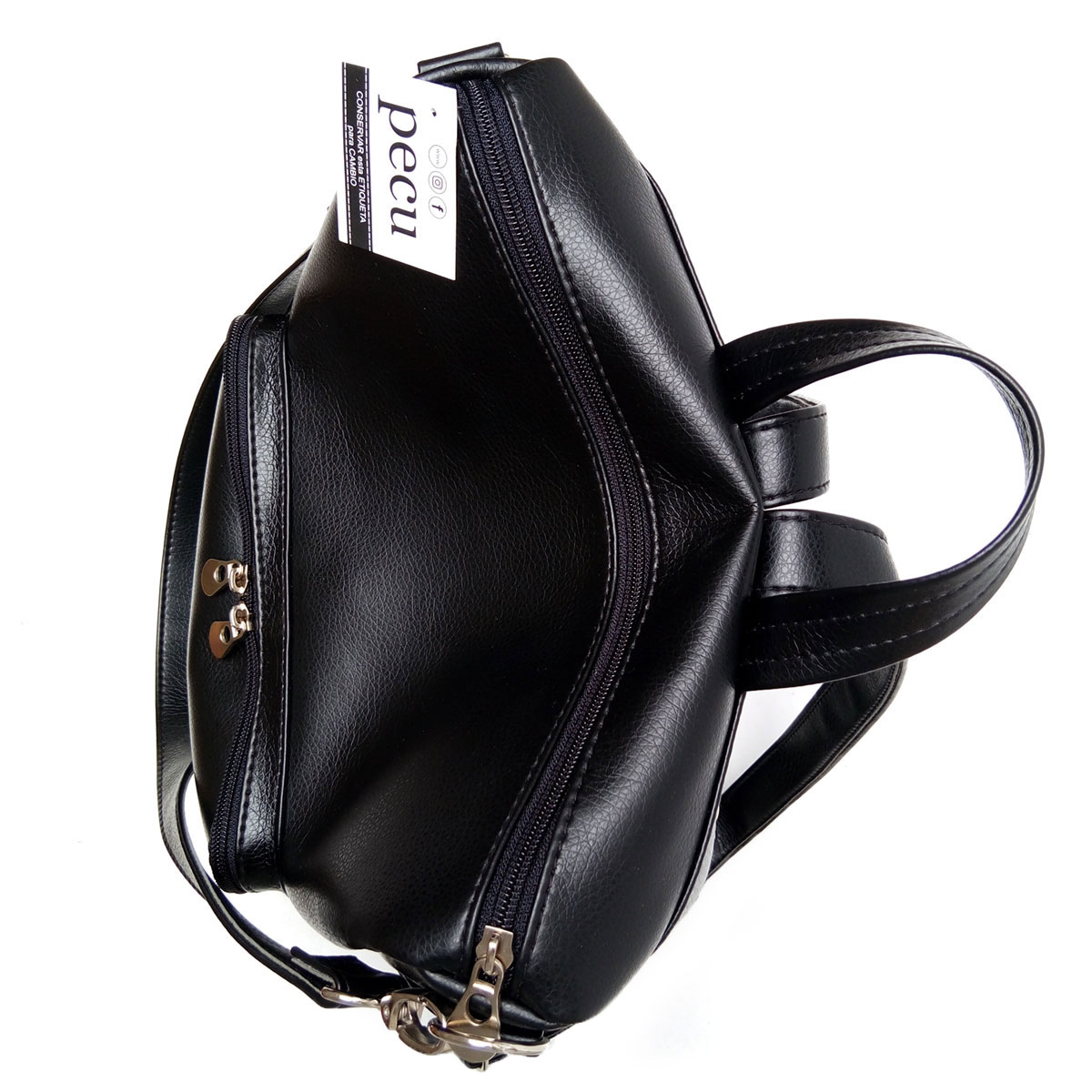 Cartera Mochila Cuero Eco Correa Desmontable